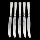 Great Set 5 Swedish Silver Knives Hammered Handle Stainless Blade 1920