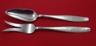 Swedish Modern by Allan Adler Sterling Silver Chop Set 2pc AS Heavily Hammered