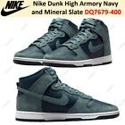 Nike Dunk High Armory Navy and Mineral Slate DQ7679-400 US Men's 4-14