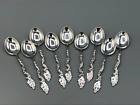 Set of 9 small Sterling Silver Spoons 3.75