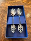 Swedish Silverplate Jamspoons Set of 2 Vintage 1950s The Seven Countries