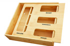 New ListingSpaceAid Bag Storage Organizer for Kitchen Drawer Bamboo Organizer Compatible...