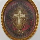 The True Cross of Our Lord Jesus Christ Holy RELIC Heavy Brass Theca Reliquary