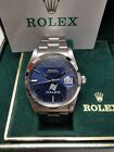 Rare Rolex Oysterdate Nalco Label Blue Dial 6694 Box Papers Tags Mint Full Set