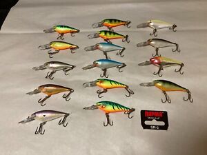 Rapala SR-5.  LOT OF  (15) LURES  No Box Never been fished)
