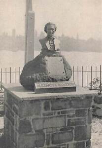 Vintage Postcard Alexander Hamilton Statue Weehawken New Jersey
