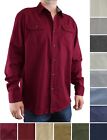 Wrangler Men's Comfort Flex Shirt Denim Twill Long Sleeve Button Up Regular Fit