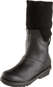 SOREL Juneau Snow Winter Boots • Women 9.5• Black Columbia Knit Sick Liners