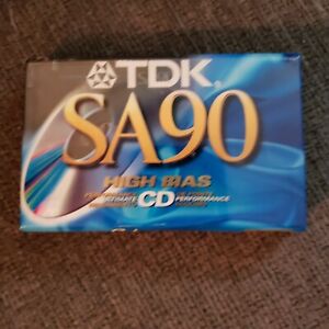 TDK SA 90 Blank Audio Cassette Tape High Bias Ultimate CD Performance New Sealed