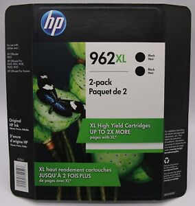 HP 962XL High Yield Genuine Ink Cartridge, Black, 2-count 3JB35BN