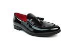 Patent Black Men's Slip On Real Leather Tuxedo Loafer Tassel Shoes AzarMan