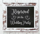 Wedding Decor RESERVED for WEDDING PARTY Print, 8x10 CARDSTOCK Print ONLY