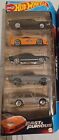 HOT WHEELS FAST AND FURIOUS 5 PK CHARGER, MUSTANG, CHEVELLE, SUPRA, DB5.