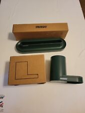 Famisky Desk Organizers Two pc Lot. Forest Green Modern Decor. NEW