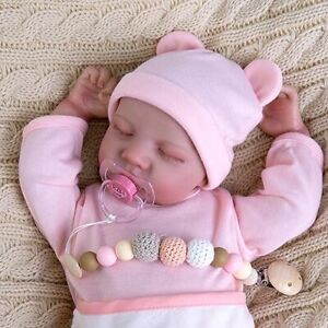 Newborn Baby Dolls,18 inch Reborn Sleeping Baby Girl,Real Life Twin Girl