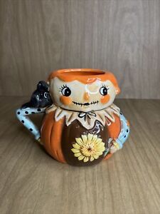 Transpac Johanna Parker Girl Scarecrow Large Mug Cup Ceramic Fall Halloween