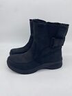 L.L. Bean Boots Women 8 Medium Black North Haven Leather Waterproof Fleece Ankle