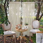 New Listing1/2 Panels Vintage Sheer Window Curtains Flax Yarn Drapes Living Room Wedding US