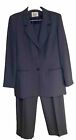 Le Suit 2-Pice Set Jacket and Suit Pant Color Blue-Gray Size 12 Womens Nice!