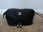New Chanel Cosmetic Zippered Makeup Toiletry Bag-Black VIP Gift