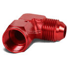 6AN AN-6 MALE FEMALE 90 DEGREE BULKHEAD FLARE RED ALUMINUM ANODIZED FITTING