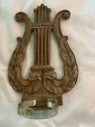 Vintage SYROCO WOOD Music Note Lyre Harp Wall Vase Holder no vase insert