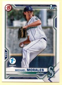 Michael Morales 2021 Bowman Draft 1st Bowman 1st Edition #BD-160 Prospect card