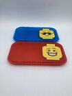 LEGO Minifigure Storage Case - Lot of 2 Cases Red And Blue
