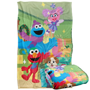 Sesame Street Furry Friends Elmo Abby Cookie Monster Silky Touch Blanket