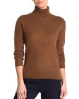 New Magaschoni Cashmere Turtleneck Sweater In Deep Saddle Size XL