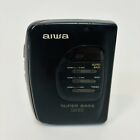 Aiwa HS-GS122 Stereo Cassette Player Black Handheld Walkman Only Tested Working
