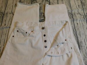 VTG LEVIS 501 JEANS LEVI 80's 1988 WHITE MADE USA BUTTON FLY MENS 33x32 (32x31)