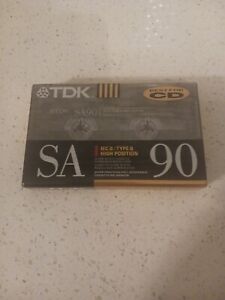 TDK SA90 High Position IEC II/Type II Blank Cassette Tape New Sealed