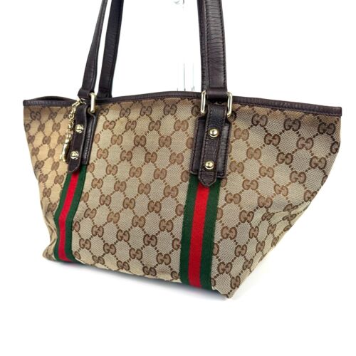 GUCCI Tote bag Sherry Line gg canvas Brown Authentic