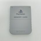 Authentic OEM PS1 PlayStation 1 Memory Card Gray Tested & Cleaned**