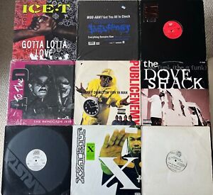 New Listing9 Vintage 12” Singles Hip Hop Rap Vinyl Record Albums ICE-T Raekwon Coolio MORE