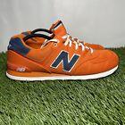 New Balance Mens 574 ML574POO Orange Casual Shoes Sneakers Size 11.5 D