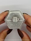 4Ct Radiant Cut Lab Created VVS1 Diamond Engagement Ring 14k White Gold Plated
