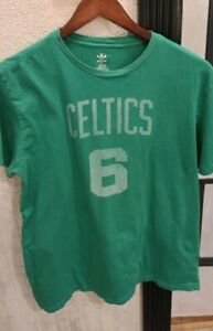 VTG NBA Adidas Boston Celtics Bill Russell Shirt 6 Mens Medium Jersey Cousy Bird
