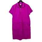 Chico’s Zenergy (Size 3 XL) 1/4 Zip Drawstring Waist Mini Dress Purple Stretch