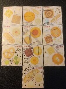 Japan Stamps 2021 Happy Celebration Designs 84¥ Cookies Complete Set Of 10