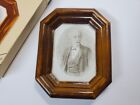 New Old Stock Antique Look Photo Frame w/Stand Hong Kong Wood/Plastic 2.75