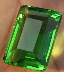 AAA+ 89.25 Ct. Large Green Amethyst Emerald Cut Loose Gemstone for New Year Sale