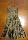 Vintage Betsey Johnson Slip Dress, Y2k, brown silk, embroidered rose, lace