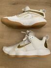 Nike React Hyperset SE White Metallic Gold Men Strap Volleyball Shoes Size 7.5