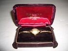 vintage Bulova 14k Gold L1 Womens Wrist Watch & Case Display **WORKING**