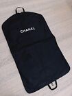 New CHANEL black canvas garment bag / travel suit cover (23*48)