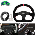 13inch Suede Steering Wheel + Wheel Adapter Plate For Logitech G27/G29/G920/G923