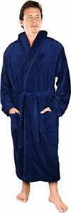 Men Robe Men Bath Robe Shawl Collar Fleece Bathrobe  in LOT NY Threads