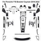 77Pcs Carbon Fiber Full Interior Exterior Trim For Porsche 718 Boxster Cayman